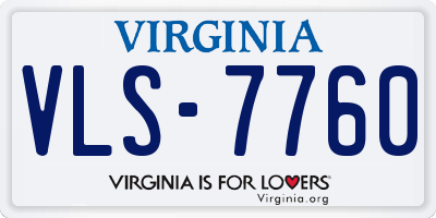 VA license plate VLS7760
