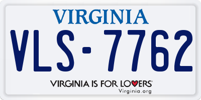 VA license plate VLS7762