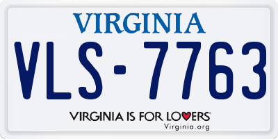 VA license plate VLS7763