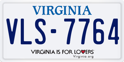 VA license plate VLS7764