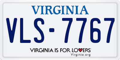VA license plate VLS7767