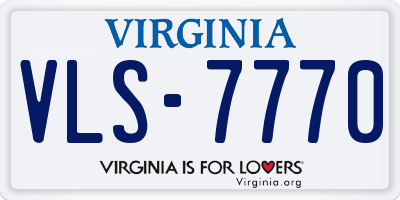 VA license plate VLS7770