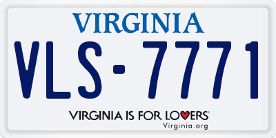 VA license plate VLS7771