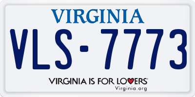 VA license plate VLS7773