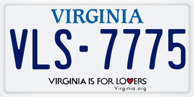 VA license plate VLS7775