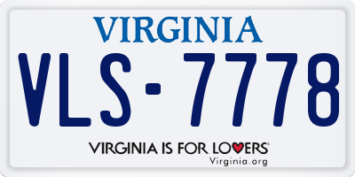 VA license plate VLS7778