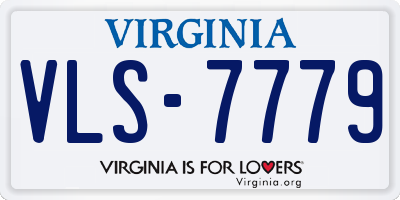 VA license plate VLS7779