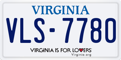 VA license plate VLS7780