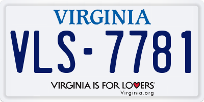 VA license plate VLS7781
