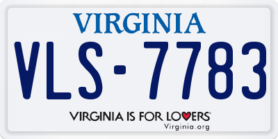 VA license plate VLS7783