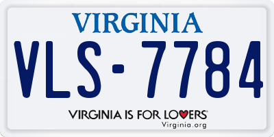 VA license plate VLS7784