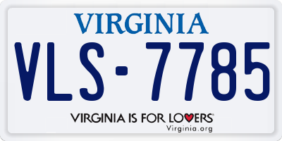 VA license plate VLS7785