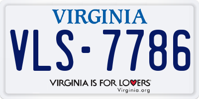 VA license plate VLS7786