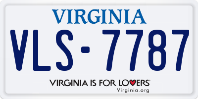 VA license plate VLS7787