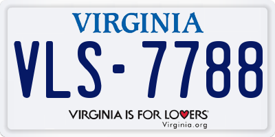 VA license plate VLS7788