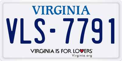 VA license plate VLS7791