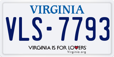 VA license plate VLS7793