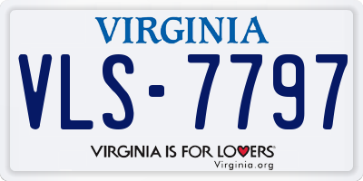 VA license plate VLS7797