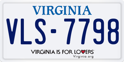VA license plate VLS7798