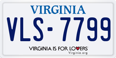 VA license plate VLS7799