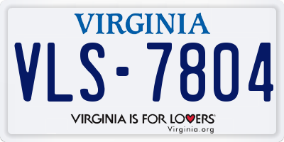 VA license plate VLS7804