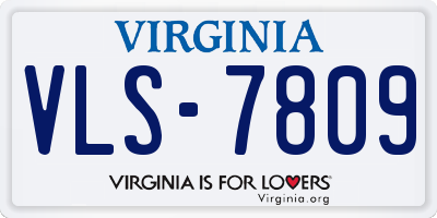 VA license plate VLS7809