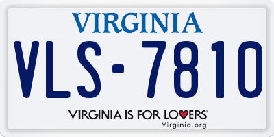 VA license plate VLS7810