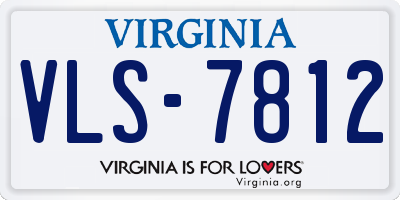 VA license plate VLS7812