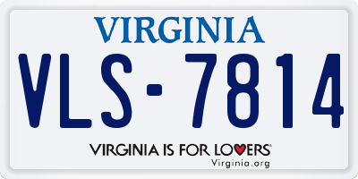 VA license plate VLS7814