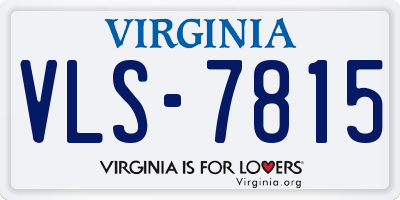 VA license plate VLS7815