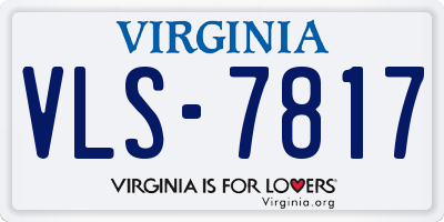 VA license plate VLS7817