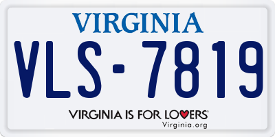 VA license plate VLS7819