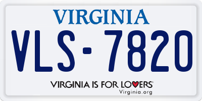 VA license plate VLS7820
