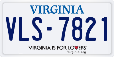VA license plate VLS7821