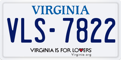 VA license plate VLS7822