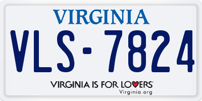 VA license plate VLS7824