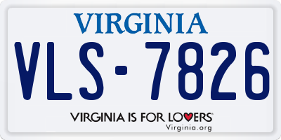 VA license plate VLS7826