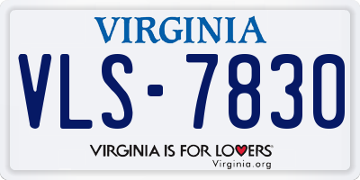 VA license plate VLS7830