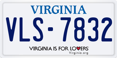 VA license plate VLS7832