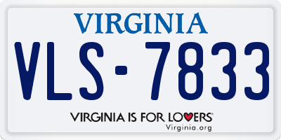 VA license plate VLS7833