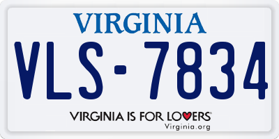 VA license plate VLS7834