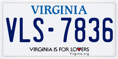 VA license plate VLS7836