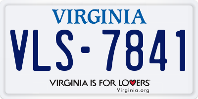 VA license plate VLS7841