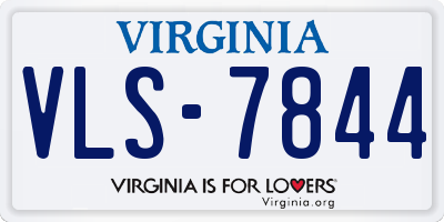VA license plate VLS7844