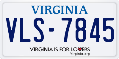 VA license plate VLS7845