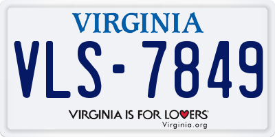 VA license plate VLS7849