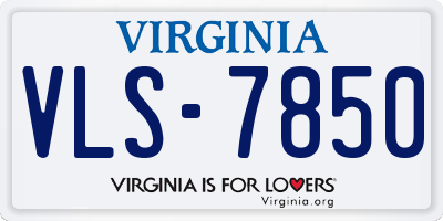 VA license plate VLS7850