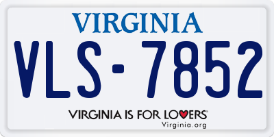 VA license plate VLS7852