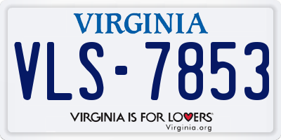 VA license plate VLS7853