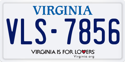 VA license plate VLS7856